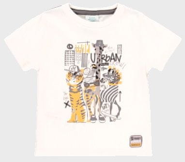 Boboli chlapčenské tričko zvieratá Street Jungle 314053 smotanová 98